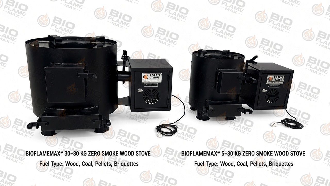 BIOFLAMEMAX® 5–30 KG Zero Smoke Wood Stove Image 8
